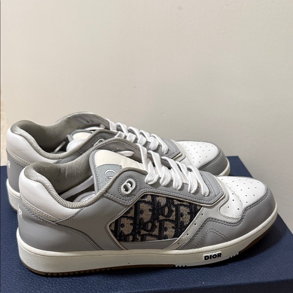 Dior Women's Gray and White Sneakers - Picture 2 of 7